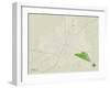 Political Map of Cuero, TX-null-Framed Art Print