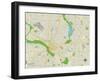 Political Map of Dallas, TX-null-Framed Art Print