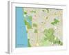 Political Map of Daly City, CA-null-Framed Art Print