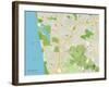 Political Map of Daly City, CA-null-Framed Art Print