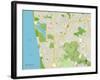 Political Map of Daly City, CA-null-Framed Art Print