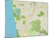 Political Map of Daly City, CA-null-Mounted Art Print