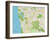 Political Map of Daly City, CA-null-Framed Art Print