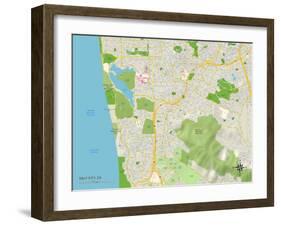 Political Map of Daly City, CA-null-Framed Art Print