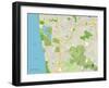 Political Map of Daly City, CA-null-Framed Art Print