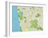 Political Map of Daly City, CA-null-Framed Art Print