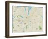 Political Map of Danbury, CT-null-Framed Art Print