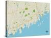 Political Map of Darien, CT-null-Stretched Canvas