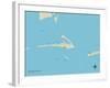 Political Map of Dauphin Island, AL-null-Framed Art Print