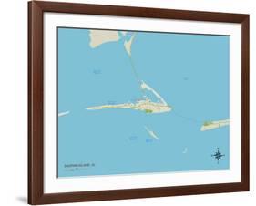 Political Map of Dauphin Island, AL-null-Framed Art Print