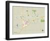 Political Map of Davis, CA-null-Framed Art Print