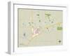 Political Map of Davis, CA-null-Framed Art Print