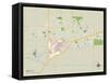 Political Map of Davis, CA-null-Framed Stretched Canvas