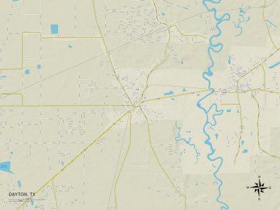 'Political Map of Dayton, TX' Art | AllPosters.com