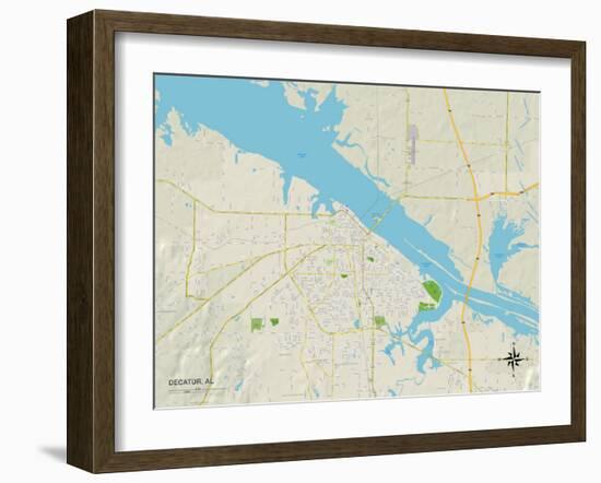 Political Map of Decatur, AL-null-Framed Art Print