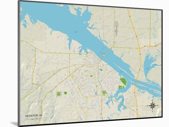 Political Map of Decatur, AL-null-Mounted Art Print