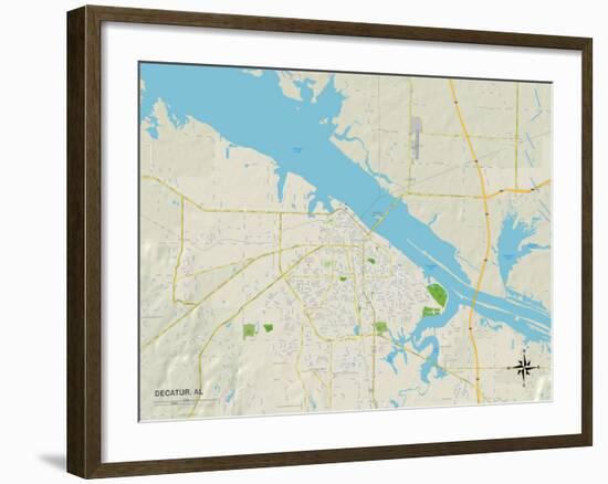 Political Map of Decatur, AL-null-Framed Art Print