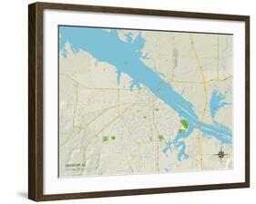 Political Map of Decatur, AL-null-Framed Art Print