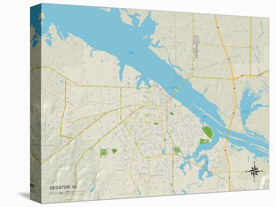 Political Map of Decatur, AL-null-Stretched Canvas
