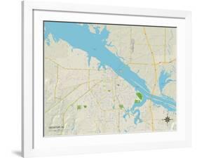 Political Map of Decatur, AL-null-Framed Art Print