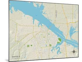 Political Map of Decatur, AL-null-Mounted Art Print