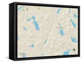 Political Map of Dedham, ME-null-Framed Stretched Canvas