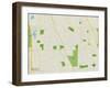 Political Map of Deerfield, IL-null-Framed Art Print