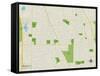 Political Map of Deerfield, IL-null-Framed Stretched Canvas