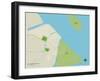 Political Map of Delaware City, DE-null-Framed Art Print