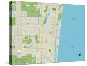 Political Map of Delray Beach, FL-null-Stretched Canvas