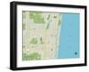 Political Map of Delray Beach, FL-null-Framed Art Print