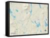 Political Map of Denmark, ME-null-Framed Stretched Canvas