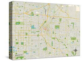 Political Map of Denver, CO-null-Stretched Canvas