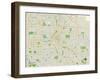 Political Map of Denver, CO-null-Framed Art Print