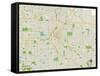 Political Map of Denver, CO-null-Framed Stretched Canvas