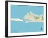 Political Map of Destin, FL-null-Framed Art Print