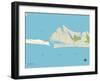 Political Map of Destin, FL-null-Framed Art Print