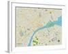 Political Map of Detroit, MI-null-Framed Art Print