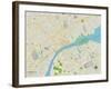 Political Map of Detroit, MI-null-Framed Art Print