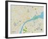 Political Map of Detroit, MI-null-Framed Art Print