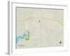 Political Map of Dickinson, ND-null-Framed Art Print