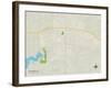 Political Map of Dickinson, ND-null-Framed Art Print