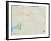 Political Map of Dickinson, ND-null-Framed Art Print