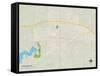 Political Map of Dickinson, ND-null-Framed Stretched Canvas