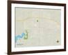 Political Map of Dickinson, ND-null-Framed Art Print