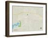 Political Map of Dickinson, ND-null-Framed Art Print