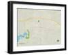 Political Map of Dickinson, ND-null-Framed Art Print