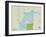 Political Map of Discovery Bay, CA-null-Framed Art Print