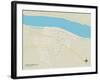 Political Map of Donaldsonville, LA-null-Framed Art Print