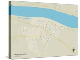 Political Map of Donaldsonville, LA-null-Stretched Canvas